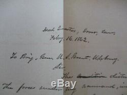 Important Historic Antique Letter Of CIVIL War Battle 1862 With Autographs Rare