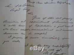 Important Historic Antique Letter Of CIVIL War Battle 1862 With Autographs Rare