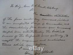 Important Historic Antique Letter Of CIVIL War Battle 1862 With Autographs Rare