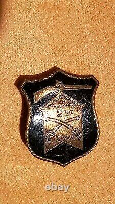 Investment Grade Civil War Cavalry Corps 2nd Iowa Badge, Greierson's Raid, Wilso