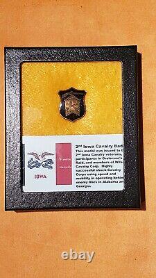 Investment Grade Civil War Cavalry Corps 2nd Iowa Badge, Greierson's Raid, Wilso