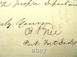 Iowa CIVIL War General Nathaniel Baker Order Letter 1864