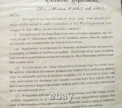 Iowa CIVIL War General William Stone Order Des Moines 1864