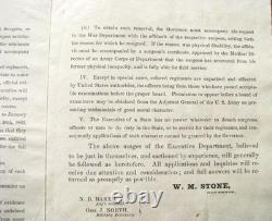Iowa CIVIL War General William Stone Order Des Moines 1864
