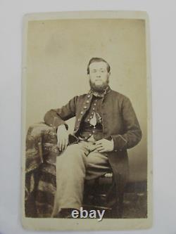 Iowa CIVIL War Infantryman CDV Photograph Frankville Iowa