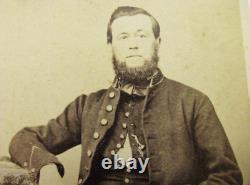 Iowa CIVIL War Infantryman CDV Photograph Frankville Iowa