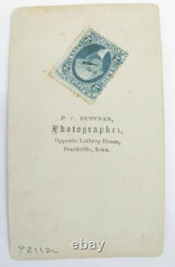 Iowa CIVIL War Infantryman CDV Photograph Frankville Iowa