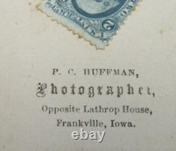 Iowa CIVIL War Infantryman CDV Photograph Frankville Iowa