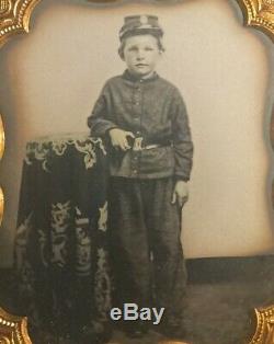 JOHN LINCOLN CLEM 1861 CIVIL WAR DRUMMER BOY in PATRIOTIC MILITARY UNION CASE