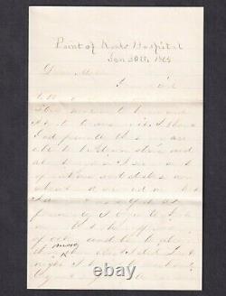 Jan 30 1865 Soldier Letter Point of Rocks Hospital Chesterfield County Virginia