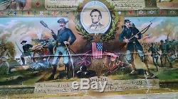 John J Clark CIVIL War Discharge Papers / Poster Wellsville, Ohio
