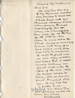 LETTER FROM CIVIL WAR SOLDIER, ALFRED ZARTMAN, ON HIS TIME With PRESIDENT LINCOLN