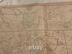 LOT 3 CIVIL WAR MAPS LOT OF 22 1890s US GOVERNMENT OFFICIALS RECORDS CIVIL WAR