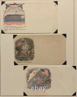 LOT OF 32 1860's Civil War Postal Covers Collection Both Union & CSA