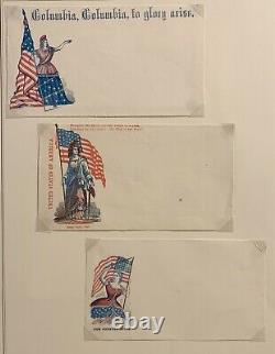 LOT OF 32 1860's Civil War Postal Covers Collection Both Union & CSA