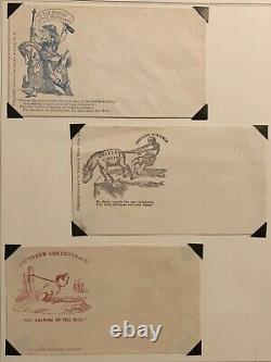 LOT OF 32 1860's Civil War Postal Covers Collection Both Union & CSA