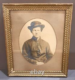 Large Antique Civil War Union Soldier 11 Button Mounted Jacket Silver Portrait Large Antique Civil War Union Soldier 11 Button Mounted Jacket Silver Portrait