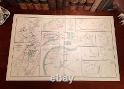 Large Original Antique Civil War Map CHATTANOOGA Tennessee KNOXVILLE