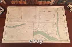 Large Original Antique Civil War Map DEFENSES of MEMPHIS & NASHVILLE Tennessee