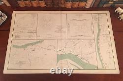 Large Original Antique Civil War Map MEMPHIS NASHVILLE Tennessee DEFENSES