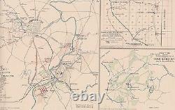 Large Original Antique Civil War Map STAUNTON Cold Harbor WINCHESTER Virginia VA