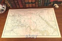 Large Original Antique United States Civil War Map VIRGINIA Petersburg Richmond