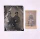 Lot (2) Half-Plate Tintype Photo of Civil War Soldiers + CDV of Union Officer