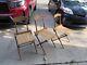 Lot Of 3 Antique B. J Harrison & Co. Folding Camp Campaign Chairs