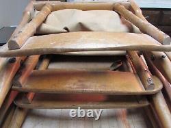 Lot Of 3 Antique B. J Harrison & Co. Folding Camp Campaign Chairs