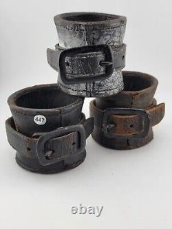 Lot Of 3 ORIGINAL CIVIL WAR 1860 US CAVALRY SADDLE CARBINE leather SOCKET BOOT