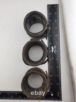 Lot Of 3 ORIGINAL CIVIL WAR 1860 US CAVALRY SADDLE CARBINE leather SOCKET BOOT
