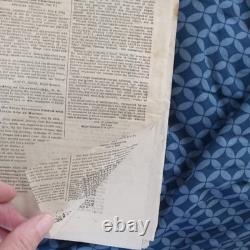 Lot Of Six BETTER Front Page Civil War Maps. New York Herald Newspapers