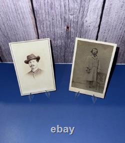 Lot Of Two CDV Images Of Union Soldiers, Original American Civil War Images