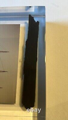 Lucite Paperweight of C. S. S. Chattahoochee Civil War Ship with Real Piece Rare
