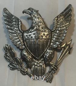 M1872 Shako Helmet Plate WithLetter H (Troop) Device WithAll CATCHES! Nice