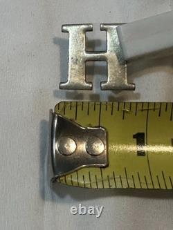 M1872 Shako Helmet Plate WithLetter H (Troop) Device WithAll CATCHES! Nice