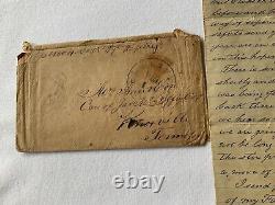 MISS 29h INF SOLDIER CSA CIVIL WAR LETTER & ENVELOPE JOHNSTON ARMY TULLAHOMA e5