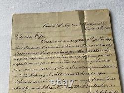MISS 29h INF SOLDIER CSA CIVIL WAR LETTER & ENVELOPE JOHNSTON ARMY TULLAHOMA e5