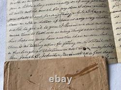 MISS 29h INF SOLDIER CSA CIVIL WAR LETTER & ENVELOPE JOHNSTON ARMY TULLAHOMA e5