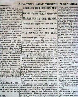 MONITOR VS. MERRIMAC Battle of Hampton Roads Civil War IRONCLADS 1862 Newspaper