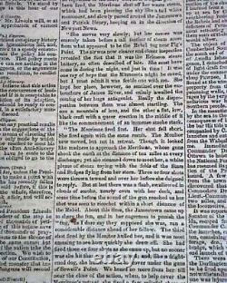 MONITOR VS. MERRIMAC Battle of Hampton Roads Civil War IRONCLADS 1862 Newspaper