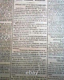 MONITOR vs. MERRIMACK Ironclads Naval Battle & 3 MAPS 1862 Civil War Newspaper