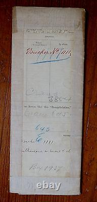 MUSTER ROLL 1st PENNSYLVANIA ARTILLERY BATTERY A 1864 CIVIL WAR DOCUMENT