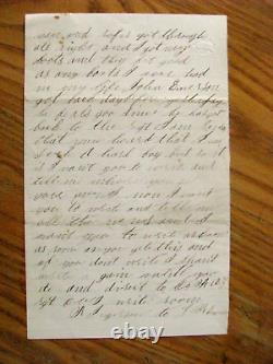 Martinsburg Virginia CIVIL War Ohio Soldier Died Of Wounds Letter