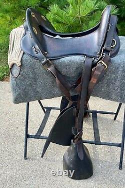 McClellan US Cavalry Saddle 12 inch Seat, Civil War Bridle, Bit, Breast Plate