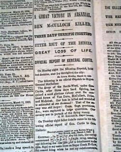 Monitor vs. Merrimac Battle of Hampton Roads Civil War IRONCLADS 1862 Newspaper