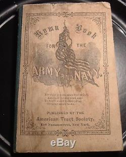 Named Civil War Army Navy Pocket Hymnal Co. A 14th Regt PA Cavalry & Flag Relic