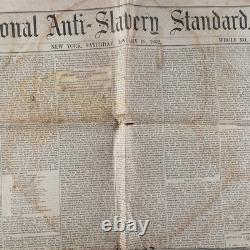 National Anti-Slavery Newspaper 1862 January 18 Black Emancipation Antique A202