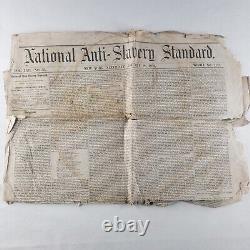 National Anti-Slavery Newspaper 1862 January 18 Black Emancipation Antique A202