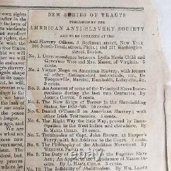 National Anti-Slavery Newspaper 1862 January 18 Black Emancipation Antique A202
